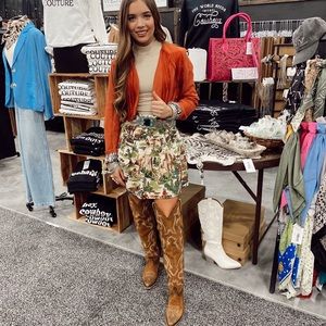 Vintage 80s Cowboy Scene Skirt